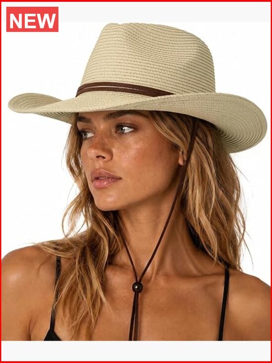 Accessories - XXL Straw Cowboy Hat Wide Brim Breathable Sun Hat Travel
